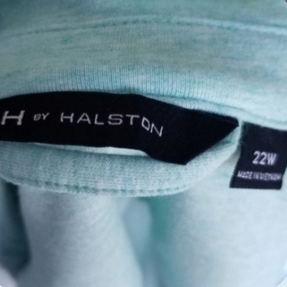 H by HALSEN A-symmetrical zipper JACKET sz 22W, blue - Picture 6 of 11